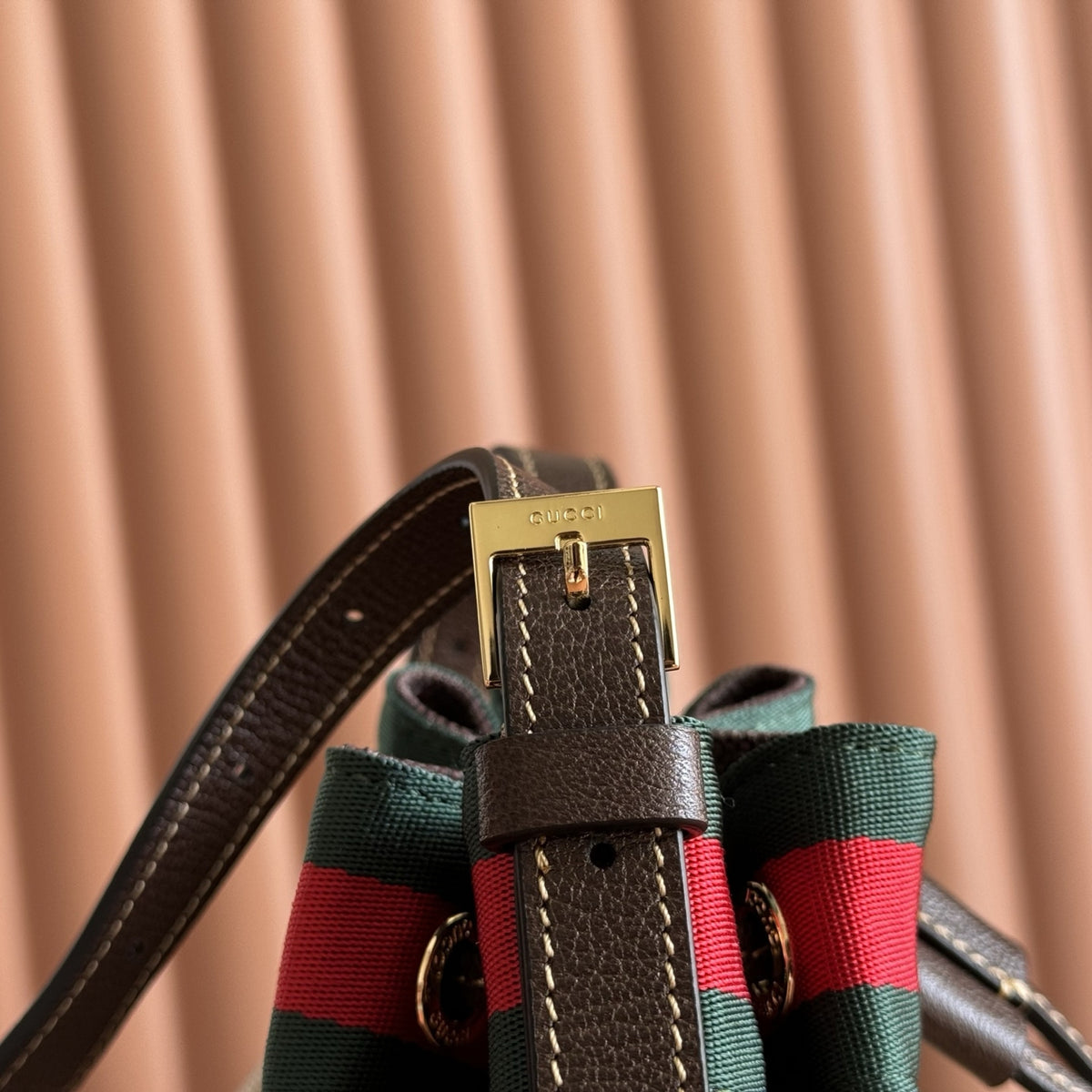 Mini Bucket Bag With Web