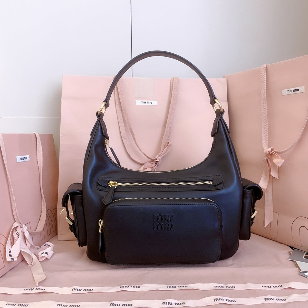 Pocket Nappa Leather Bag