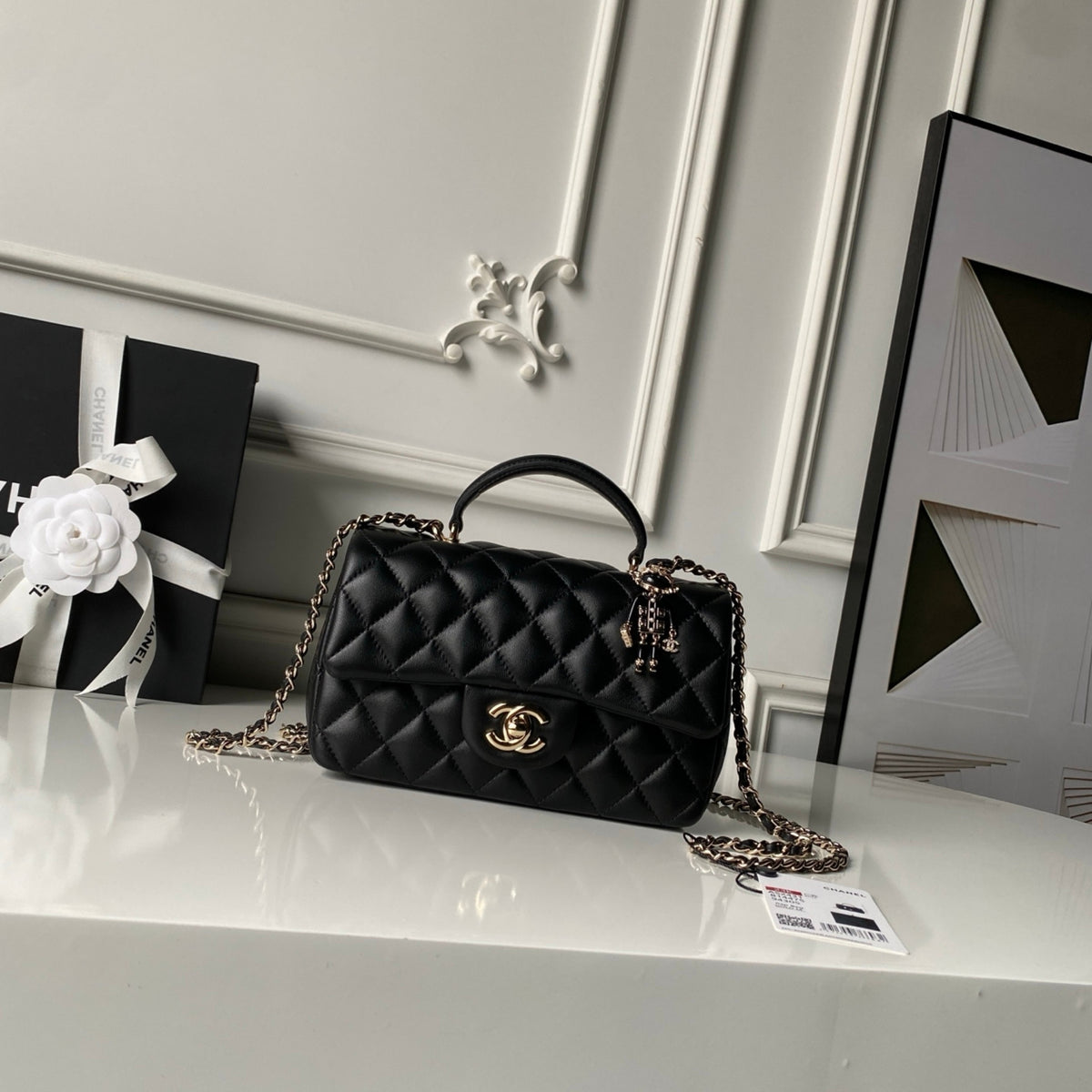 Large Flap Bag With Top Handle