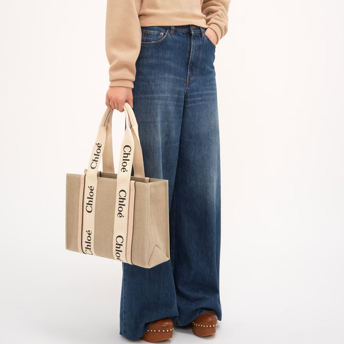 Woody Tote Bag in Linen