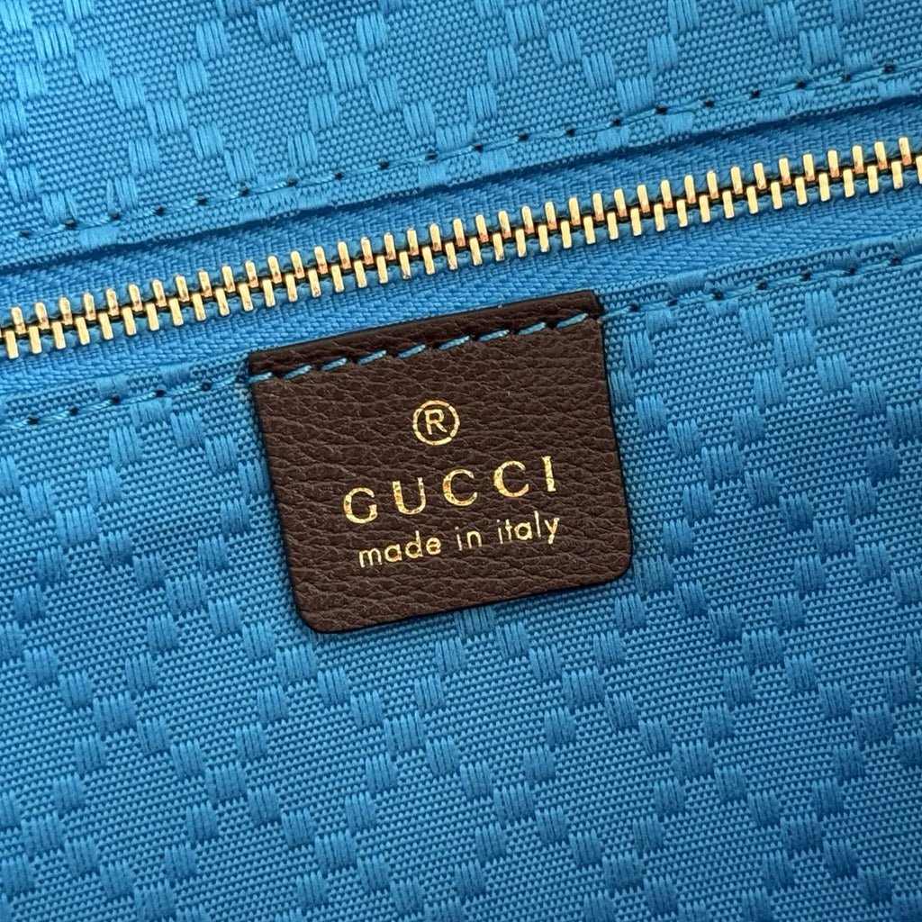 Leather-Trimmed Coated Canvas-Jacquard Tote