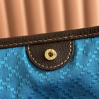 Leather-Trimmed Coated Canvas-Jacquard Tote