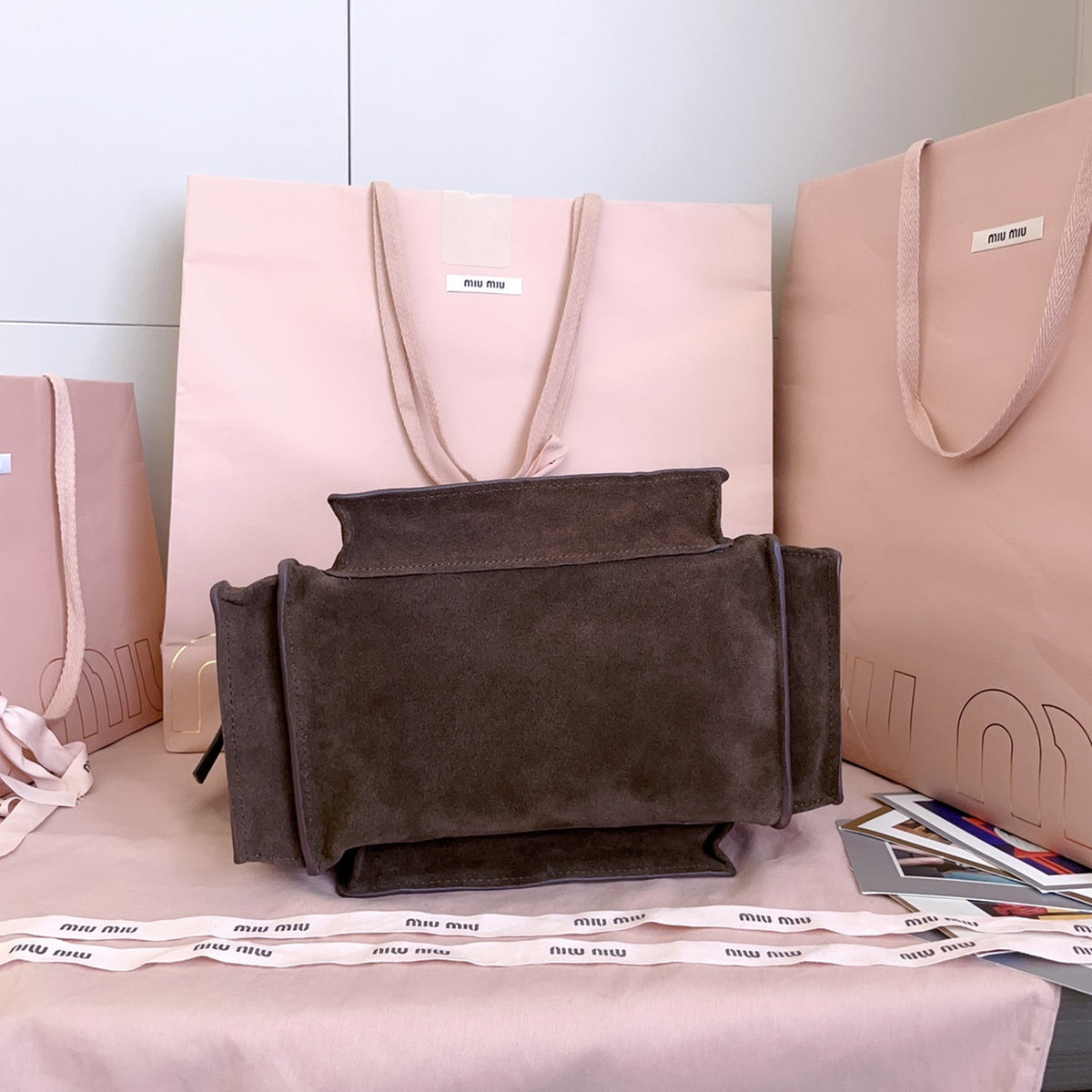 Designer Suede Messenger Bag
