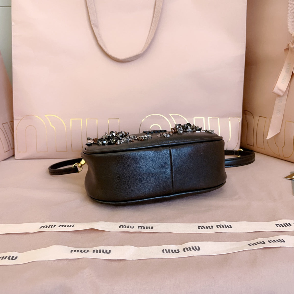 Wander Embroidered Brown Leather Women's Mini Handbag