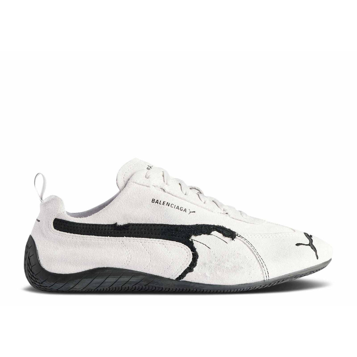 Balenciaga x Puma Speedcat Suede Distressed White Black