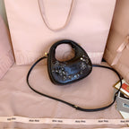 Wander Embroidered Brown Leather Women's Mini Handbag