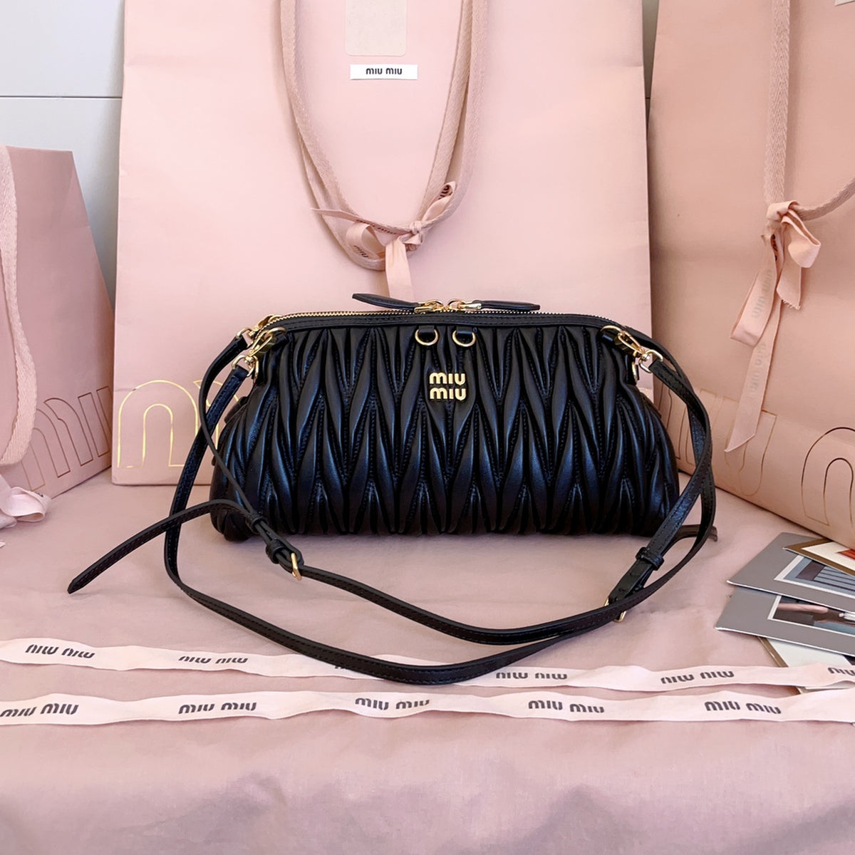 Caprice Matelassé Nappa Leather Clutch