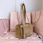 Women's Natural Suede Utilitaire Shopping Bag