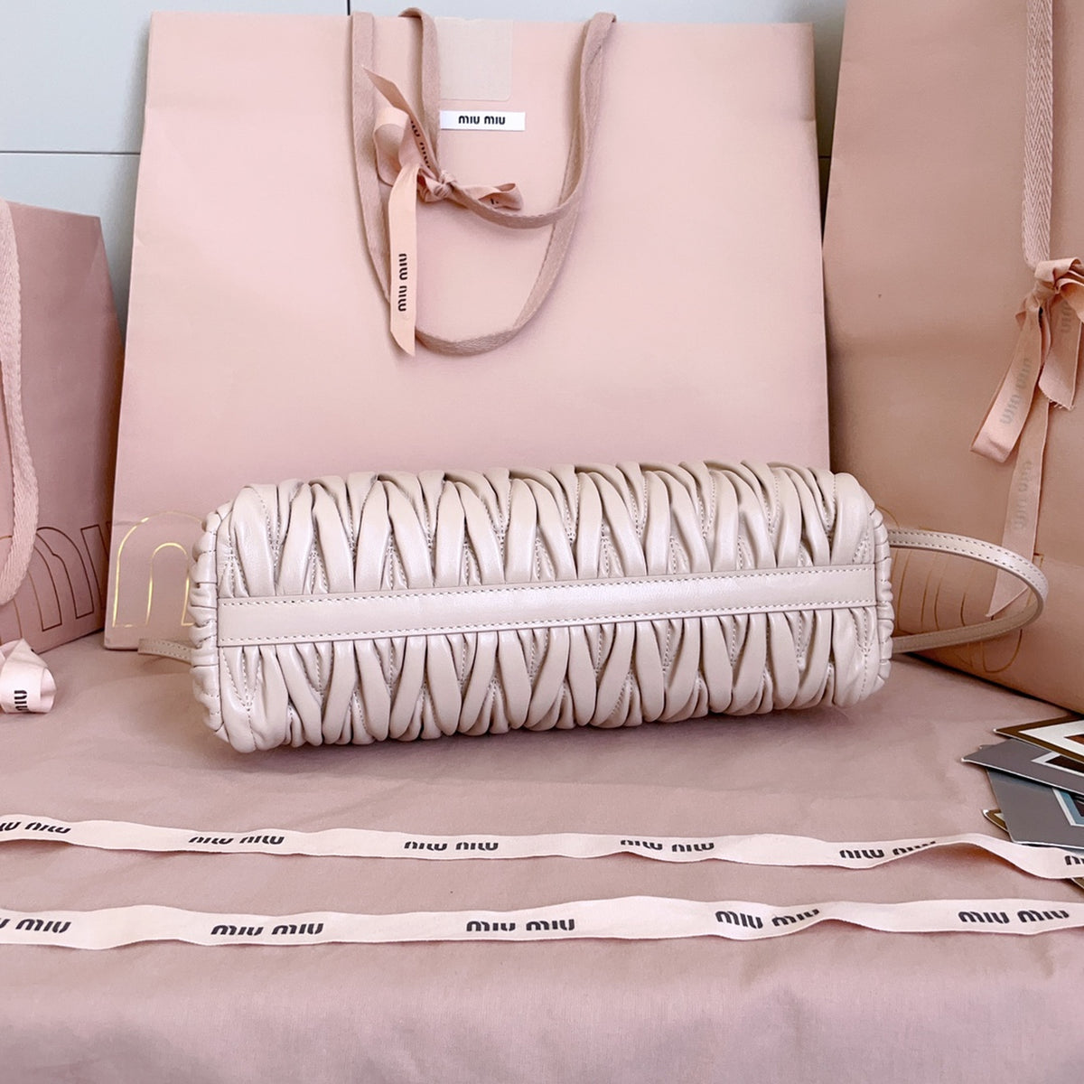 Caprice Matelassé Nappa Leather Clutch