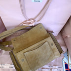 Women's Natural Suede Utilitaire Shopping Bag