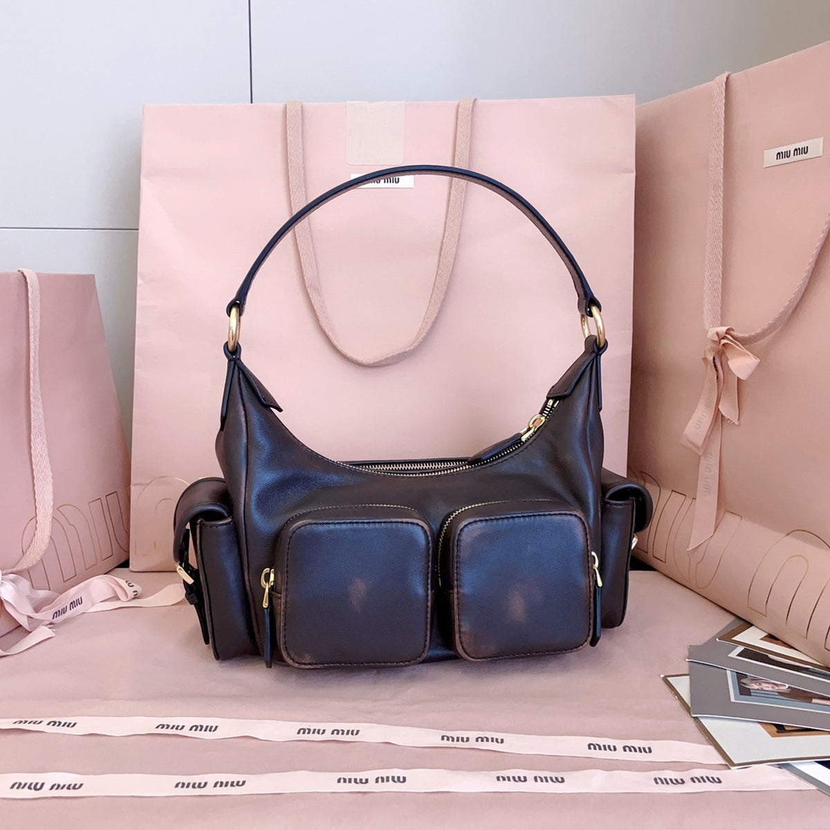 Pocket Nappa Leather Bag