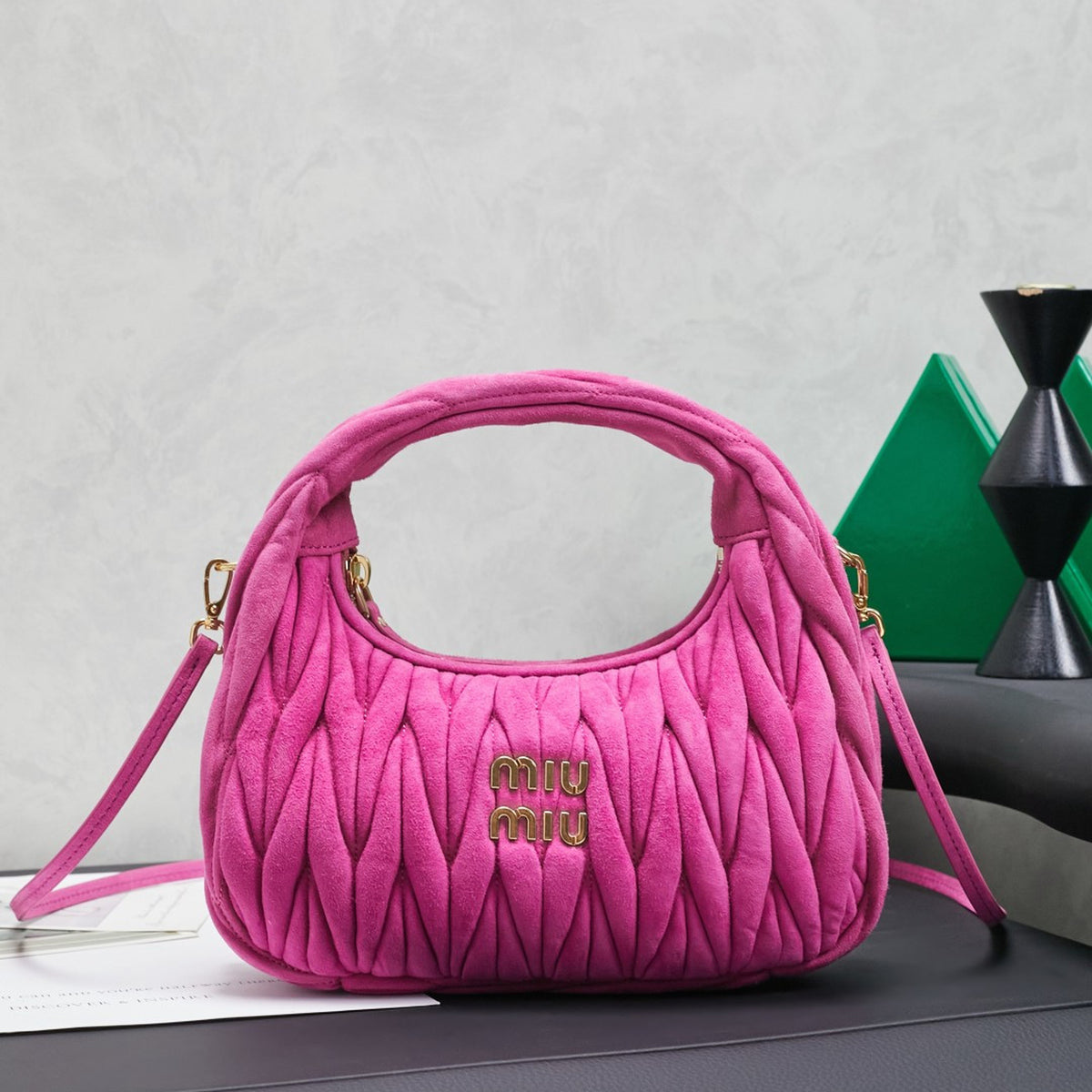 Wander Matelassé Nappa Leather Hobo Bag