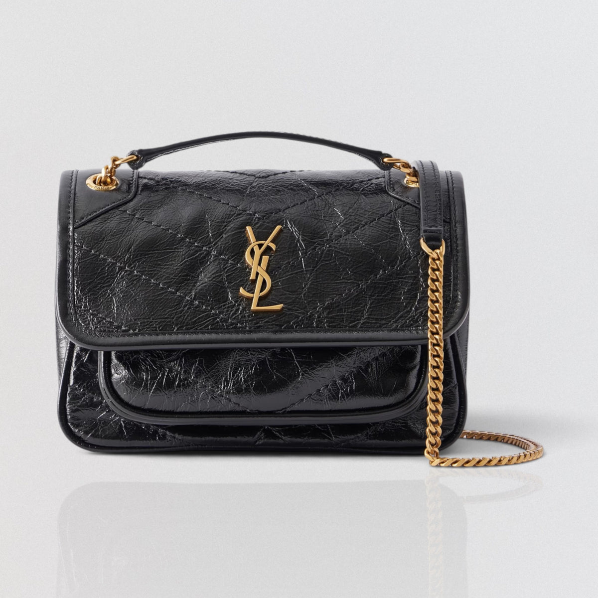 Grained Lambskin Monogram Baby Niki Chain